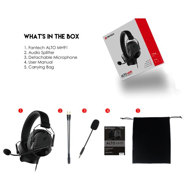 FANTECH ALTO MH91 GAMING HEADSET BLACK
