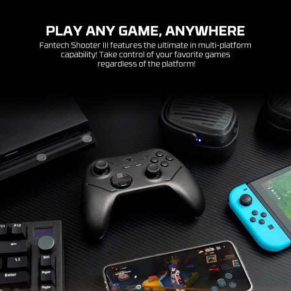 Fantech WGP13S Shooter III 3 Wireless Gamepad Hall Effect Dual Connection Black & White