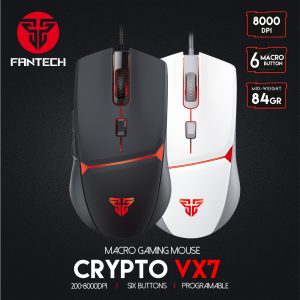 Fantech CRYPTO VX7 Mouse Gaming Macro - WHITE