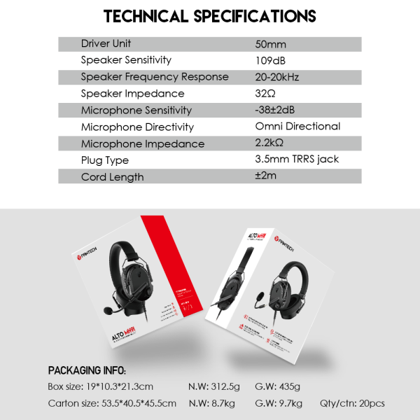 FANTECH ALTO MH91 GAMING HEADSET BLACK