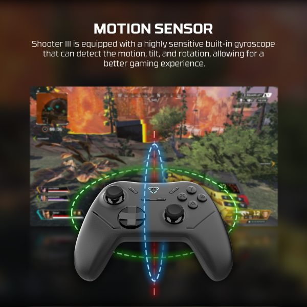 Fantech WGP13S Shooter III 3 Wireless Gamepad Hall Effect Dual Connection Black & White