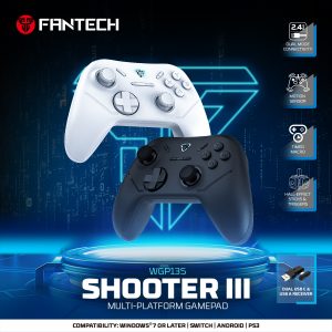 Fantech WGP13S Shooter III 3 Wireless Gamepad Hall Effect Dual Connection Black & White