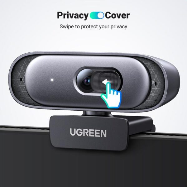 UGREEN Webcam 2K Full HD Resolution 1080P 60fps Built in Dual Mic, Auto Focus & Noise Cancelling - 1080P